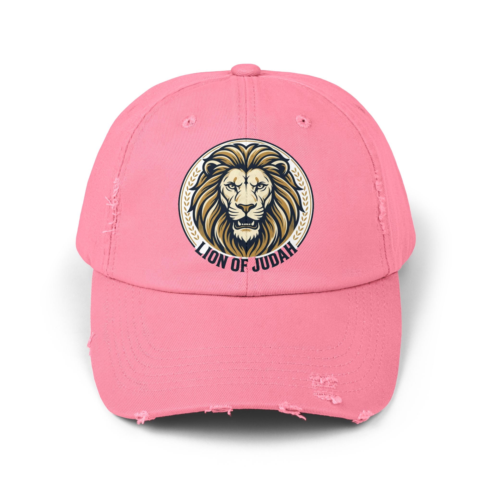 Lion of Judah Distressed Baseball Cap — Vintage Christian Hat