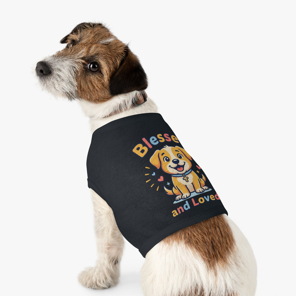 Blessed and Loved Pet Tank Top — Cute Dog Faith Graphic