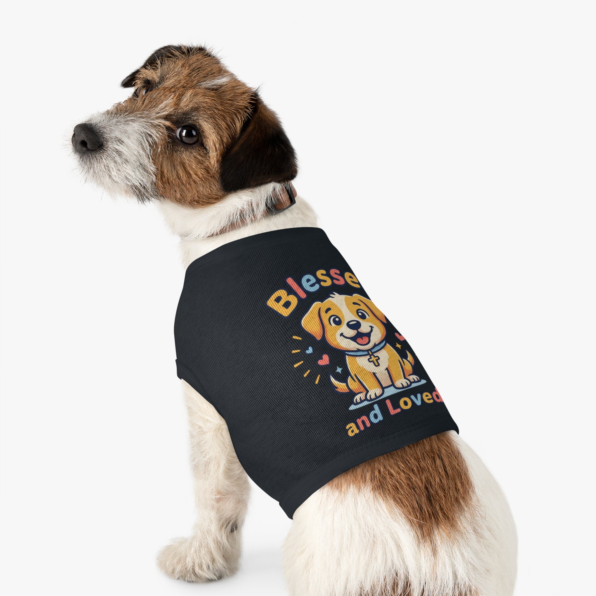 Blessed and Loved Pet Tank Top — Cute Dog Faith Graphic