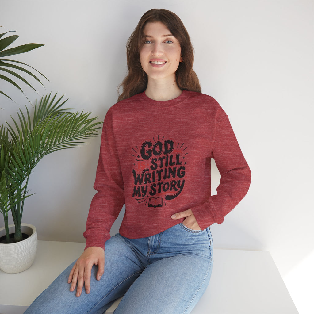 God Is Still Writing My Story Sweatshirt | Christian encouragement, groovy scripture