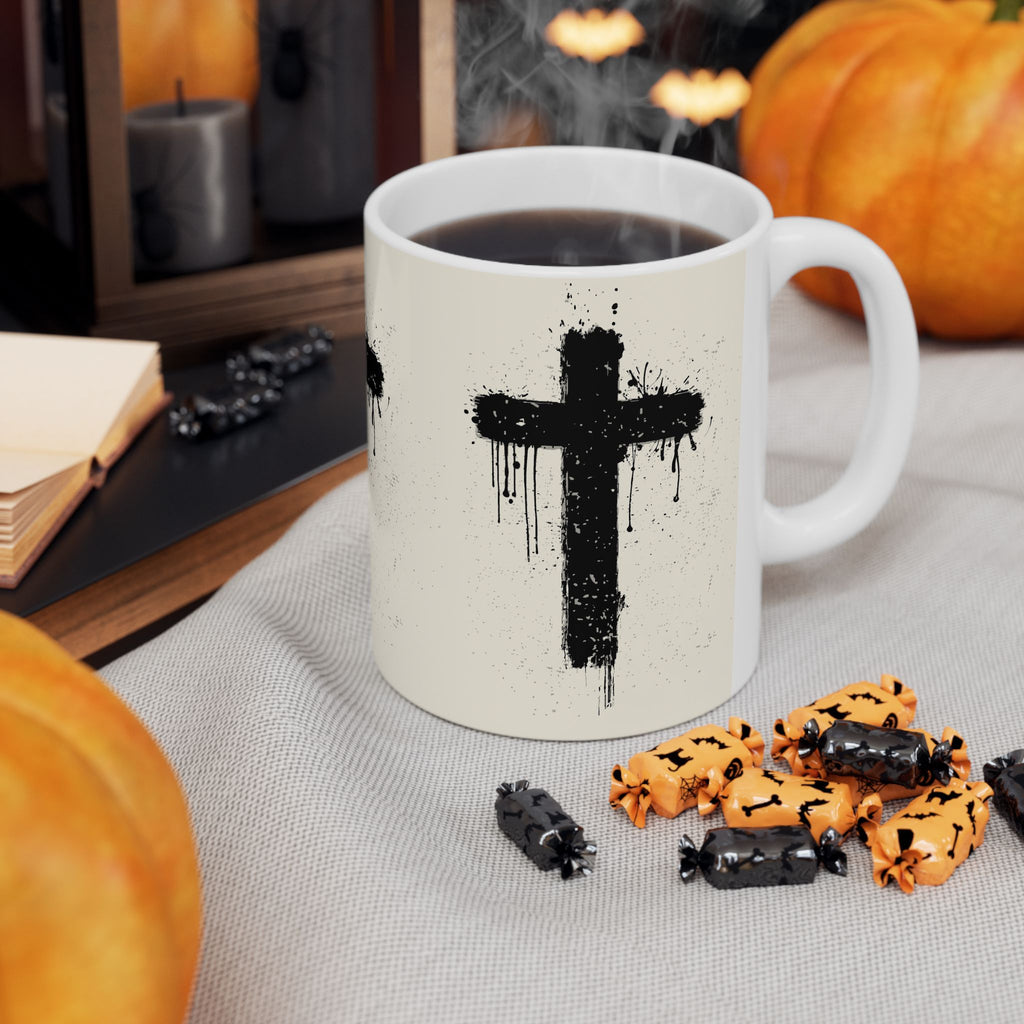 Cross Ceramic Mug, (11oz, 15oz)