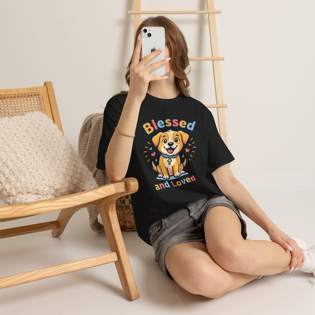 Blessed and Loved Puppy T-Shirt — Cute Dog Graphic Tee for Pet Lovers