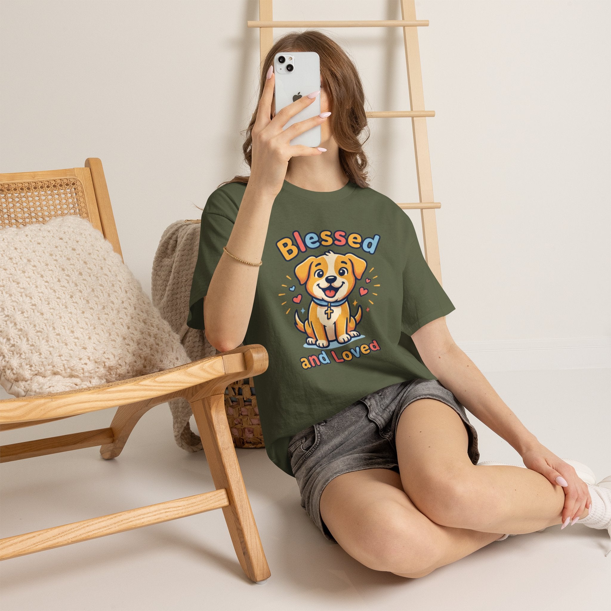 Blessed and Loved Puppy T-Shirt — Cute Dog Graphic Tee for Pet Lovers