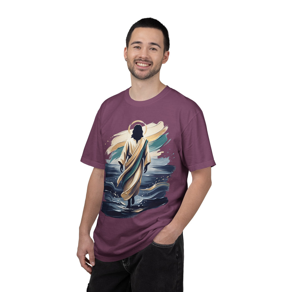 Jesus Walking on Water T-Shirt — Inspirational Christian Faith Tee