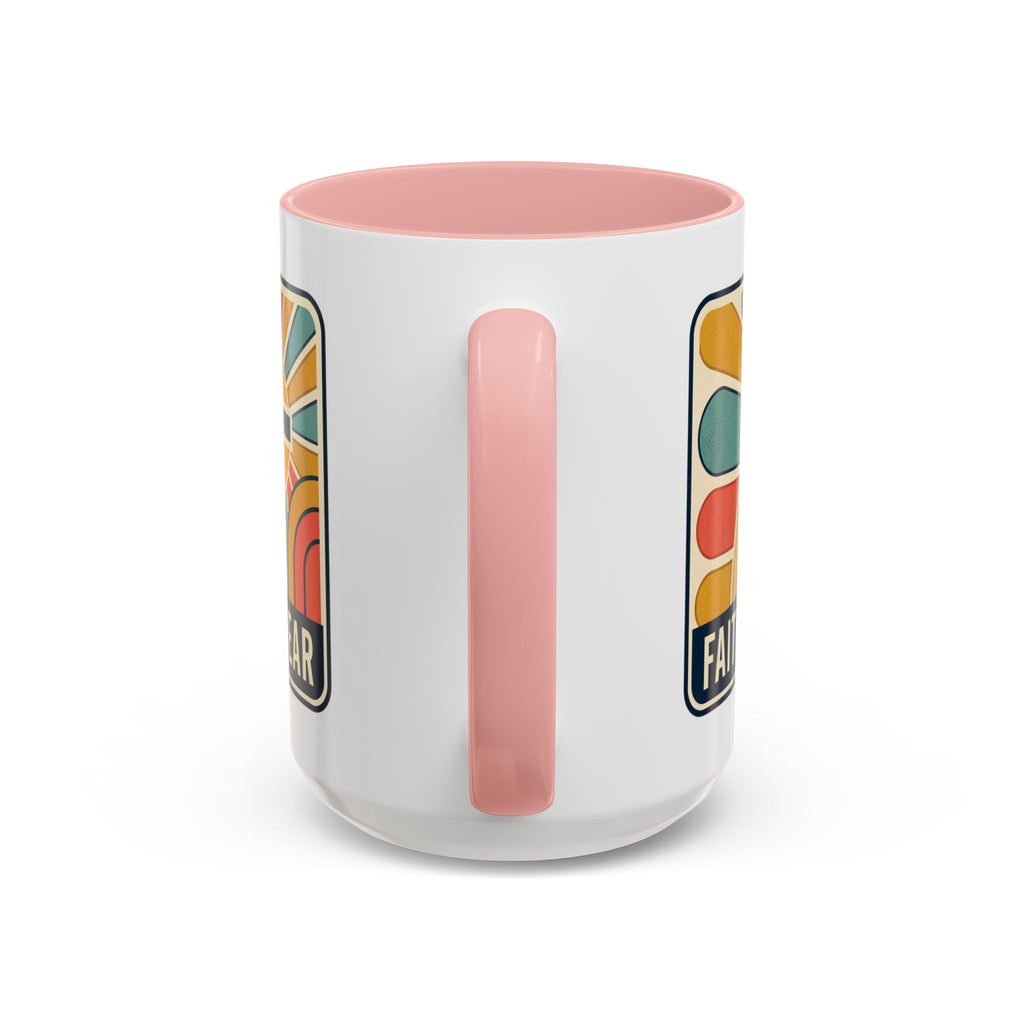 Faith over fear Retro Script Mug | Accent Coffee Mug