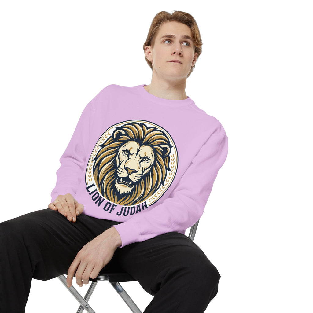 Lion of Judah Sweatshirt — Religious Lion Graphic Crewneck