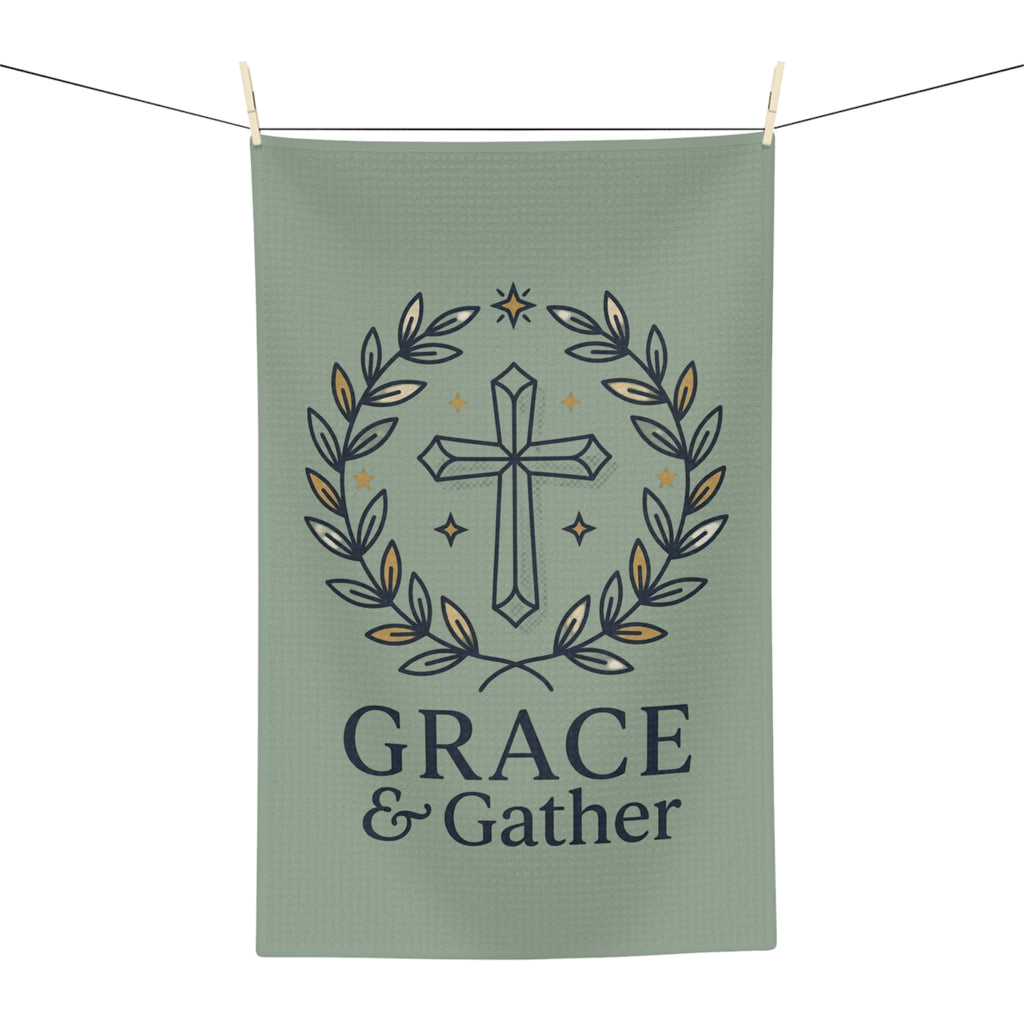 Tea Towel — "Grace and Gather" Kitchen Towel