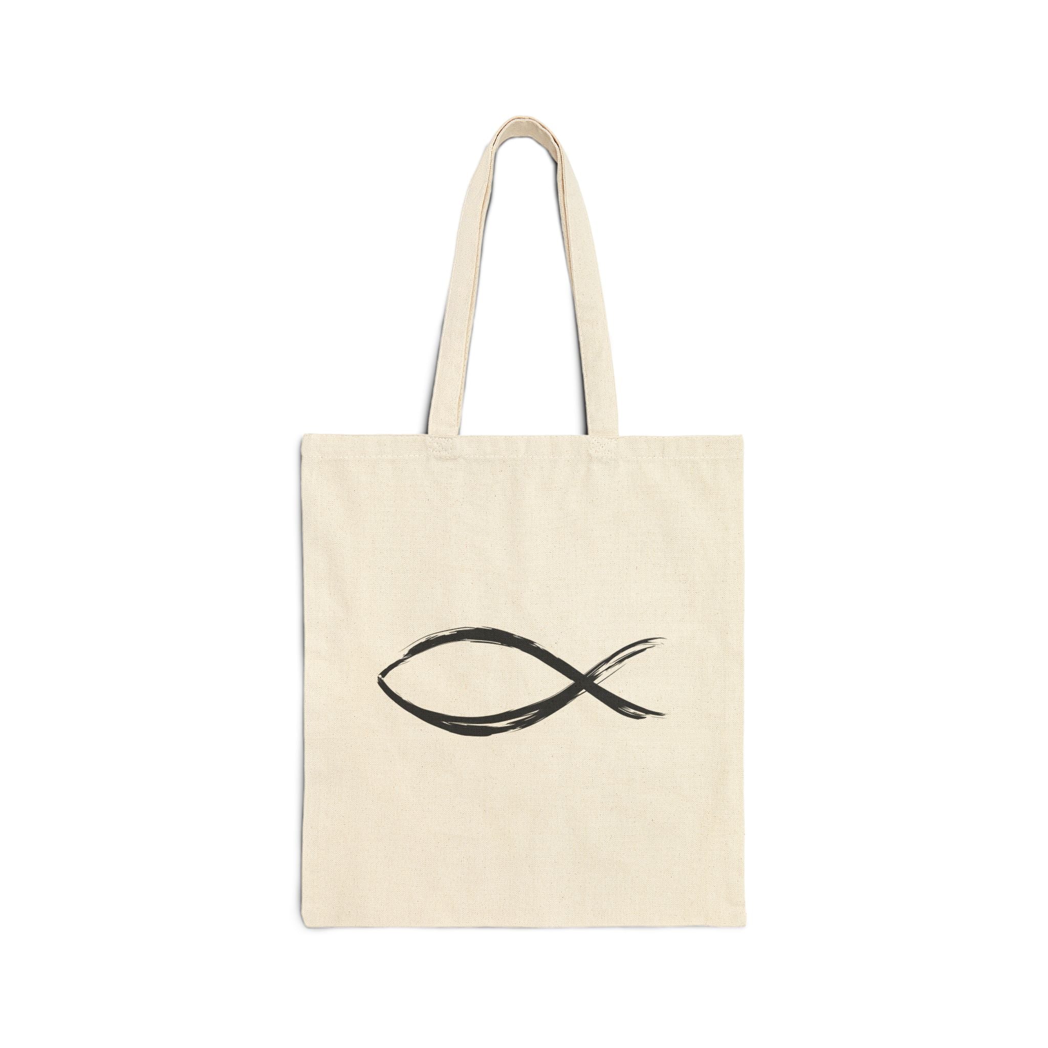 Fish Symbol Tote | Christian encouragement, pastel retro groovy