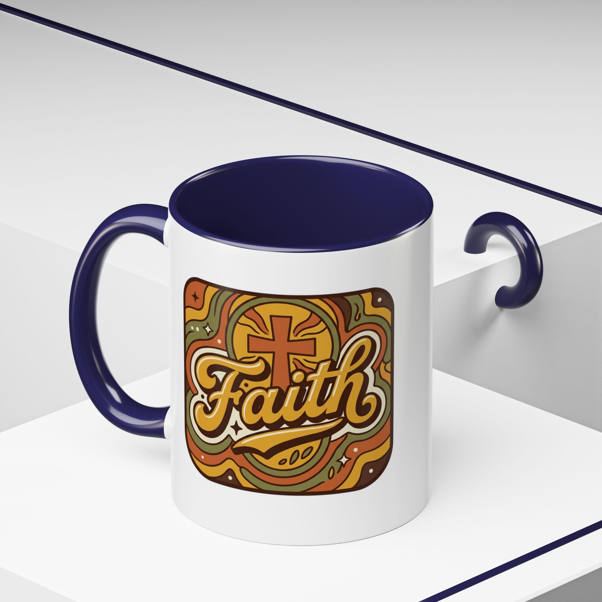 Faith Retro Script Mug | Accent Coffee Mug