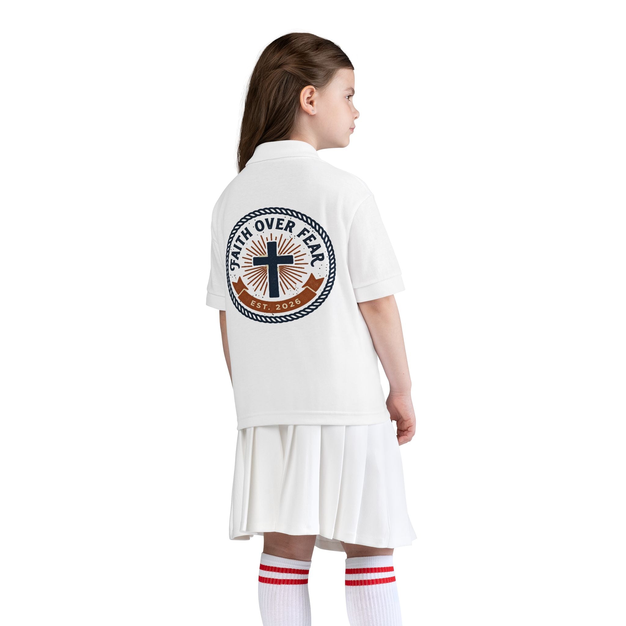 Faith over Fear design Youth Polo