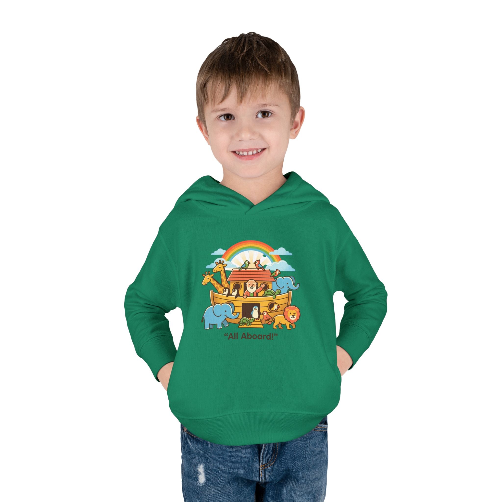 All aboard ark toddler hoodie | cute illustration pullover