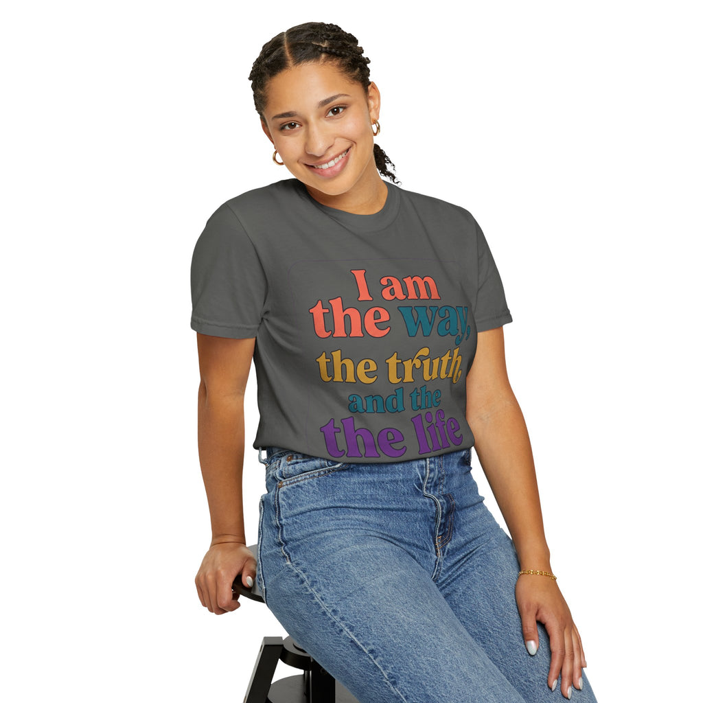Christian T-Shirt — "I Am the Way, the Truth, and the Life" Retro Scripture Tee (John 14:6)