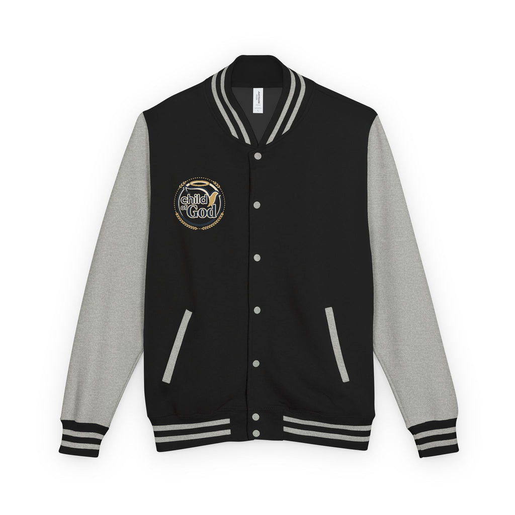Child of God Emblem Letterman Jacket | Red White Varsity