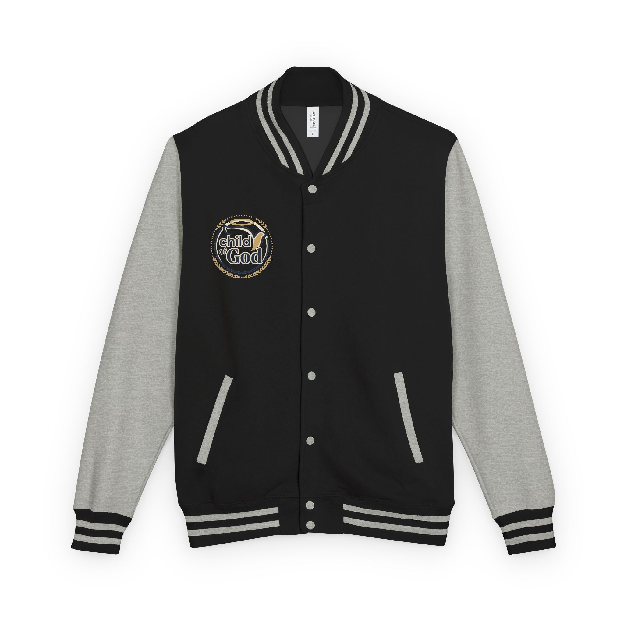 Child of God Emblem Letterman Jacket | Red White Varsity