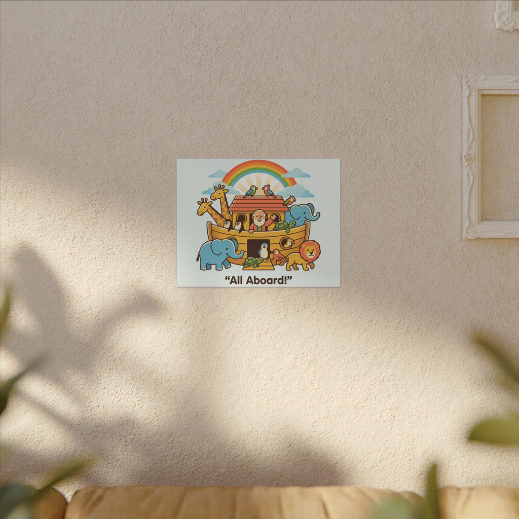 Noah's Ark Animals Matte Canvas | Stretched Wall Art, Kids Nursery Decor