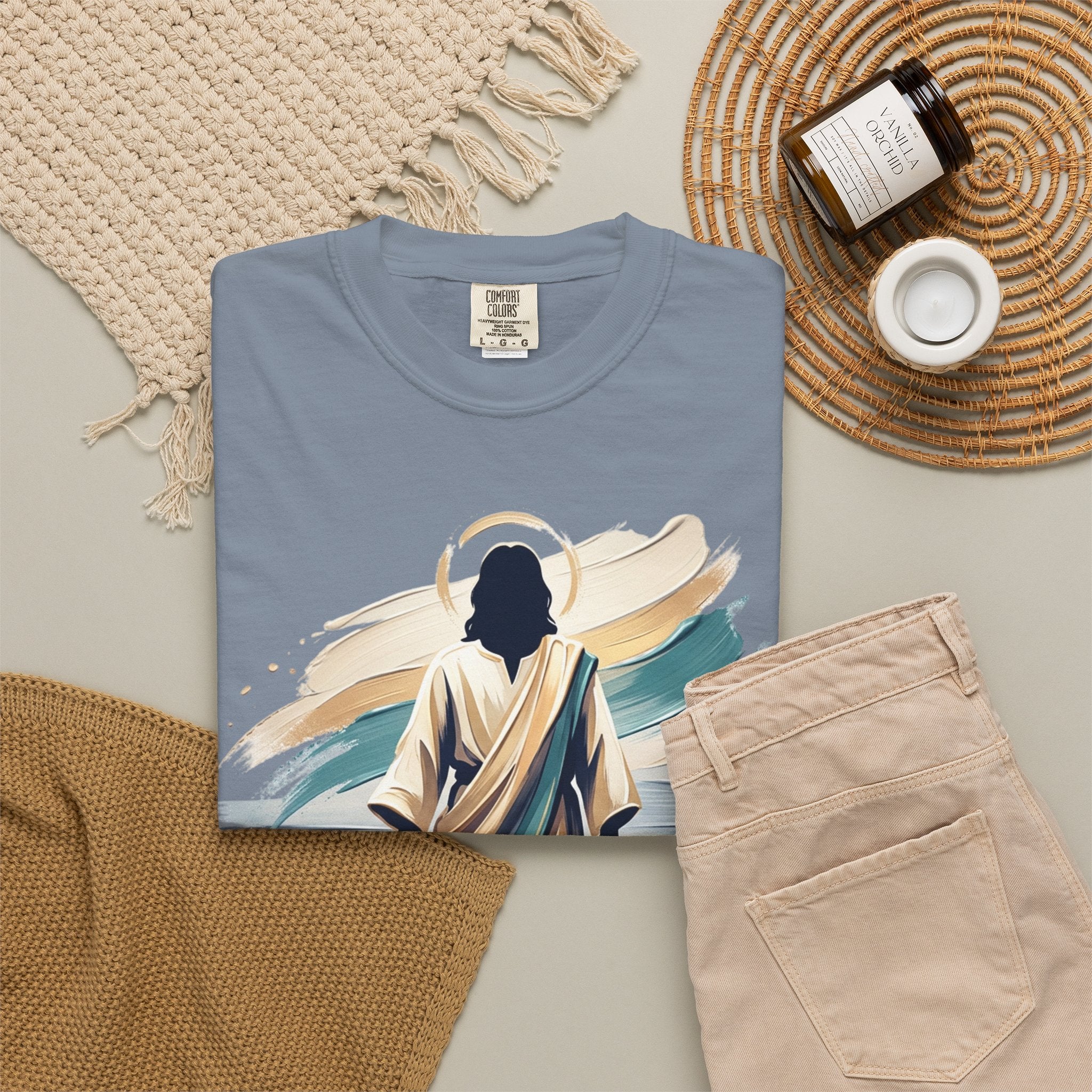 Jesus Walking on Water T-Shirt — Inspirational Christian Faith Tee