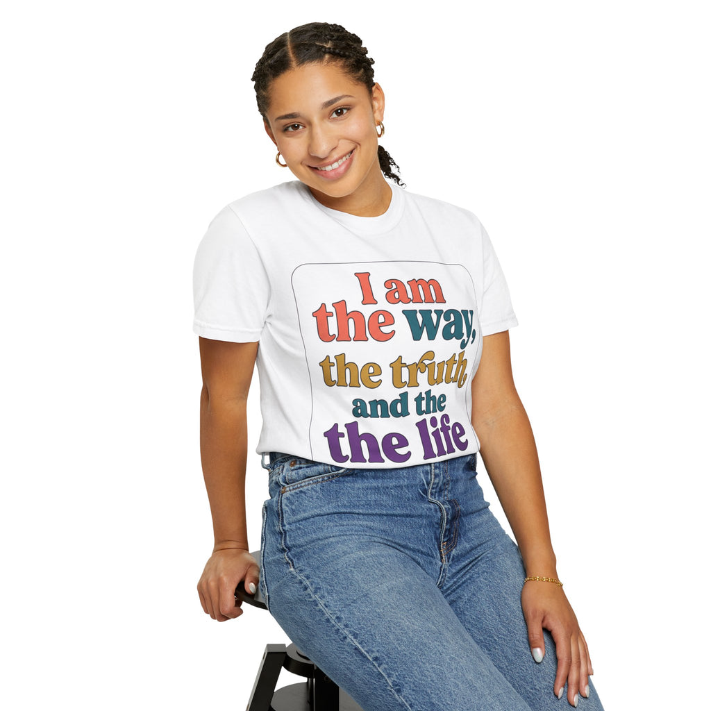 Christian T-Shirt — "I Am the Way, the Truth, and the Life" Retro Scripture Tee (John 14:6)
