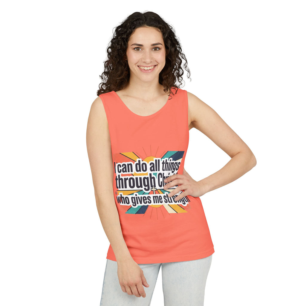 I can do all things tank top | Christian faith apparel