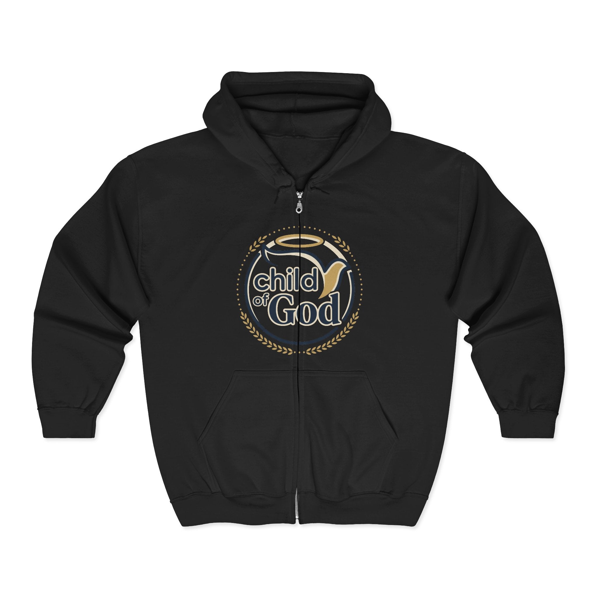 Child of God Hoodie — Religious Faith Unisex Zip-Up Sweatshirt