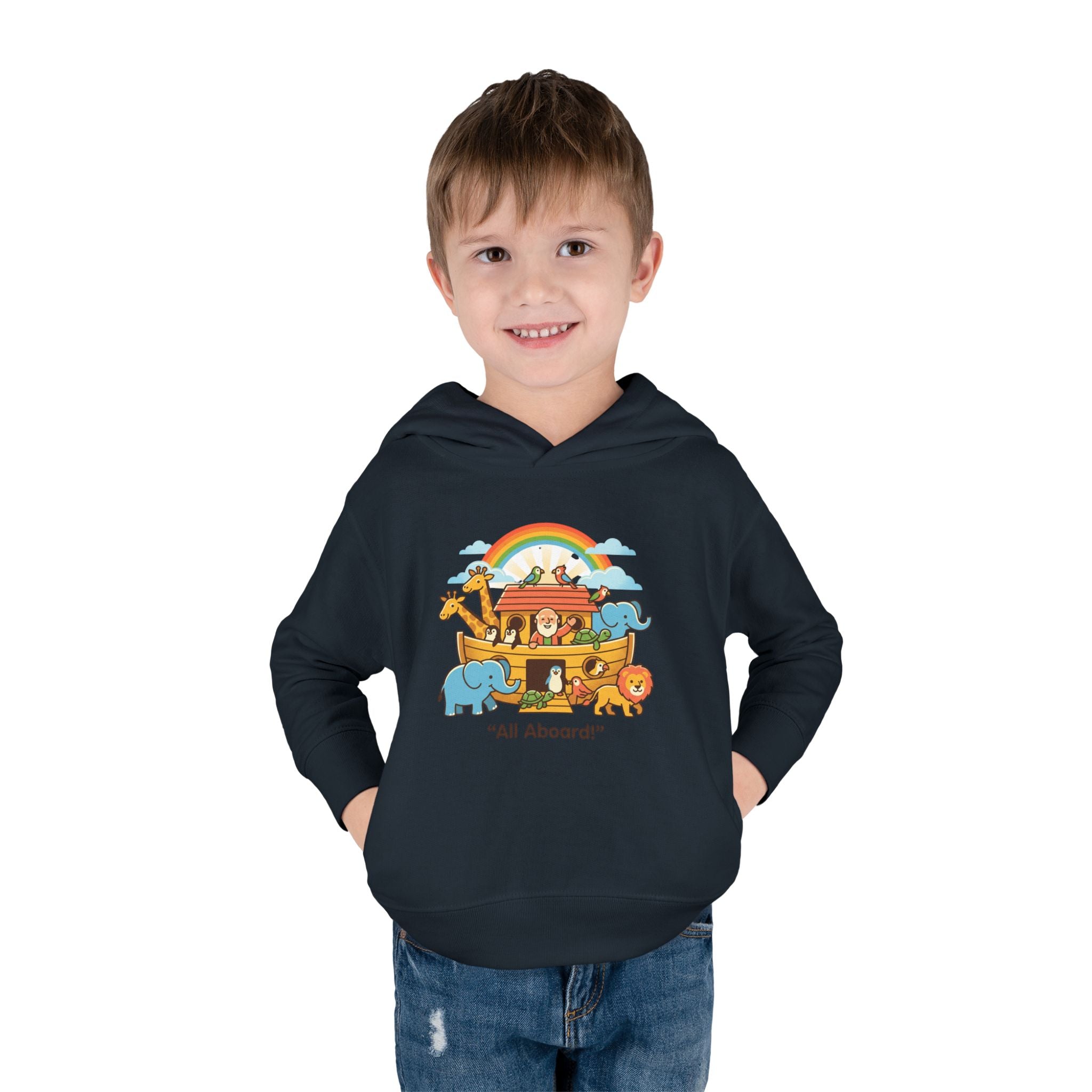 All aboard ark toddler hoodie | cute illustration pullover