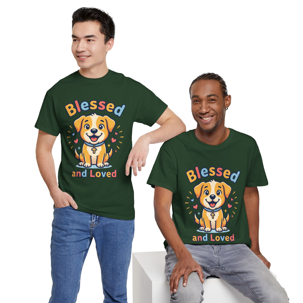 Blessed and Loved Puppy T-Shirt — Cute Dog Graphic Tee for Pet Lovers