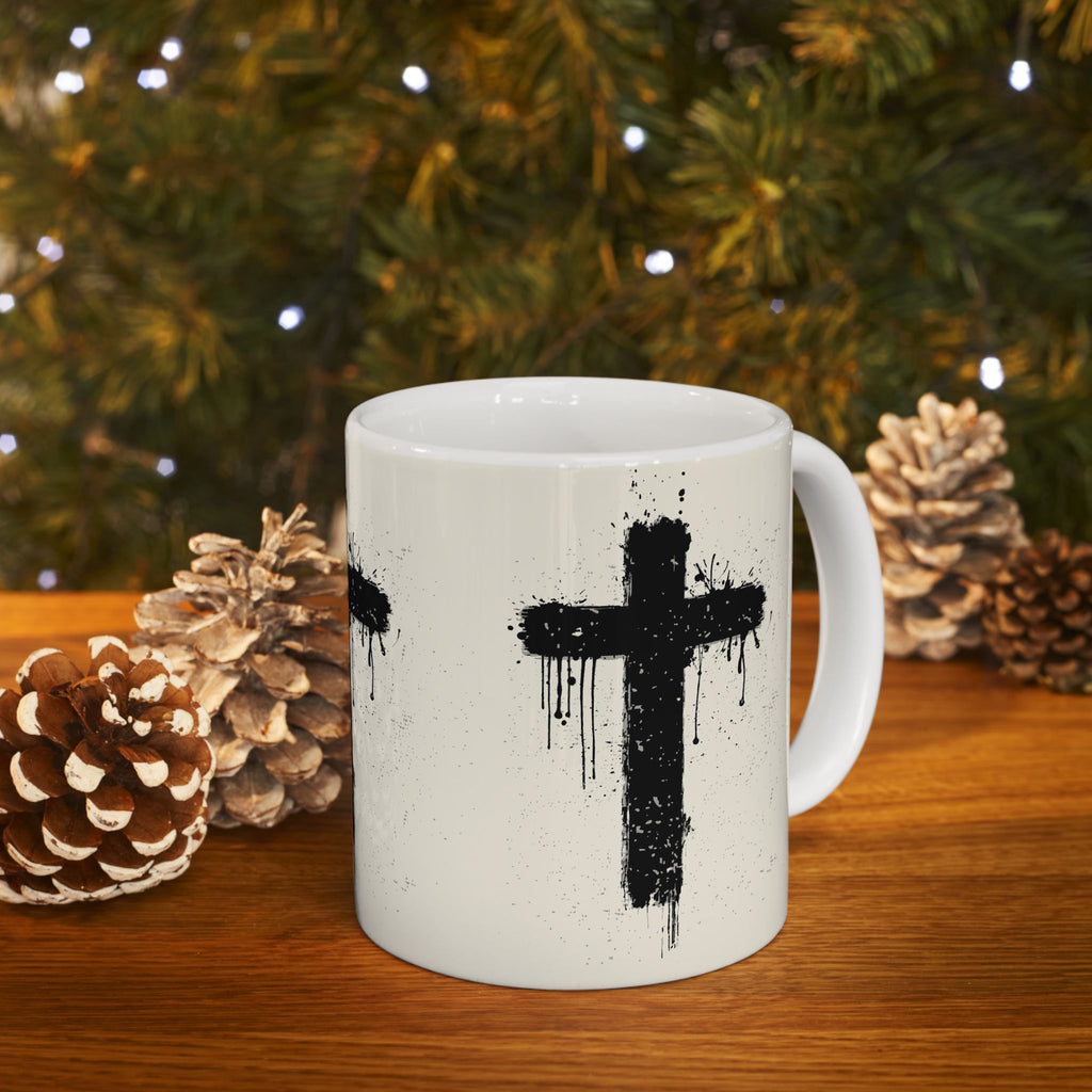 Cross Ceramic Mug, (11oz, 15oz)