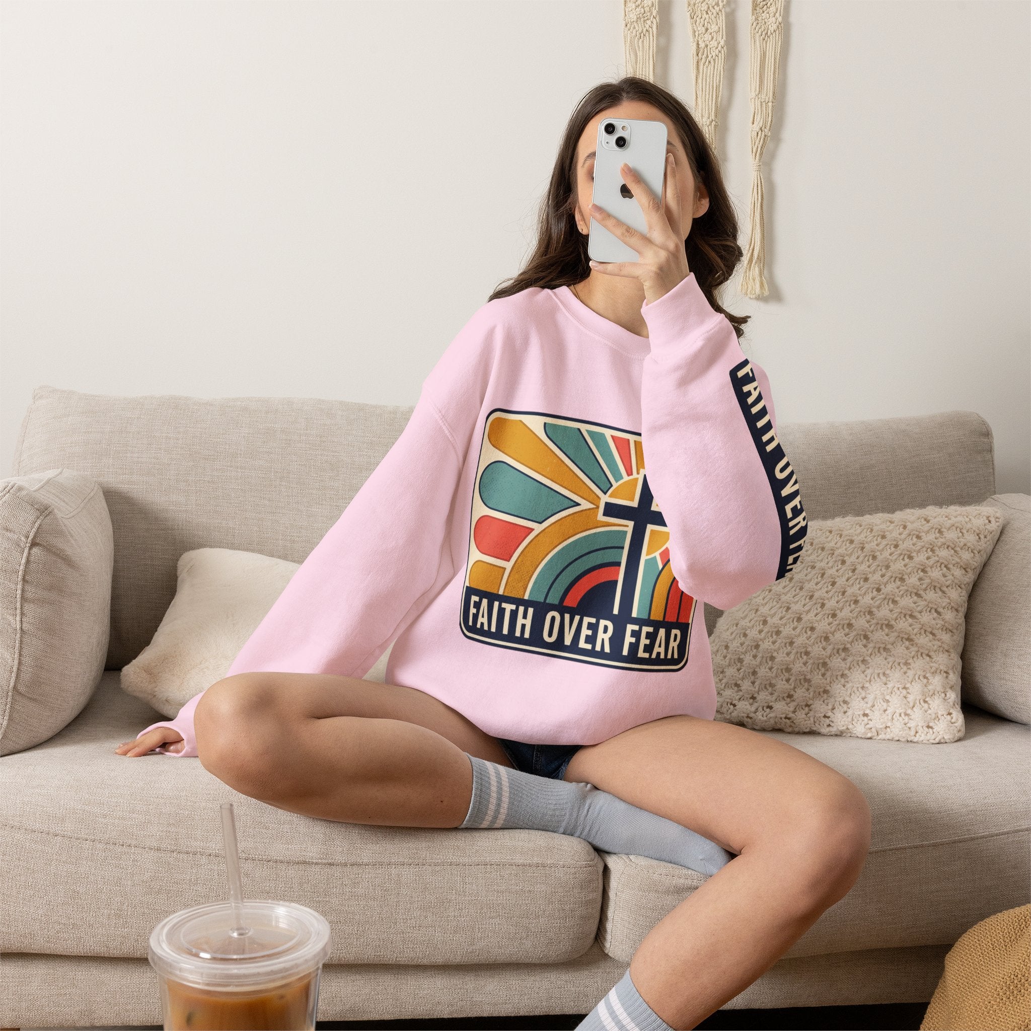 Faith Over Fear Christian Heavy Blend™ Crewneck Sweatshirt