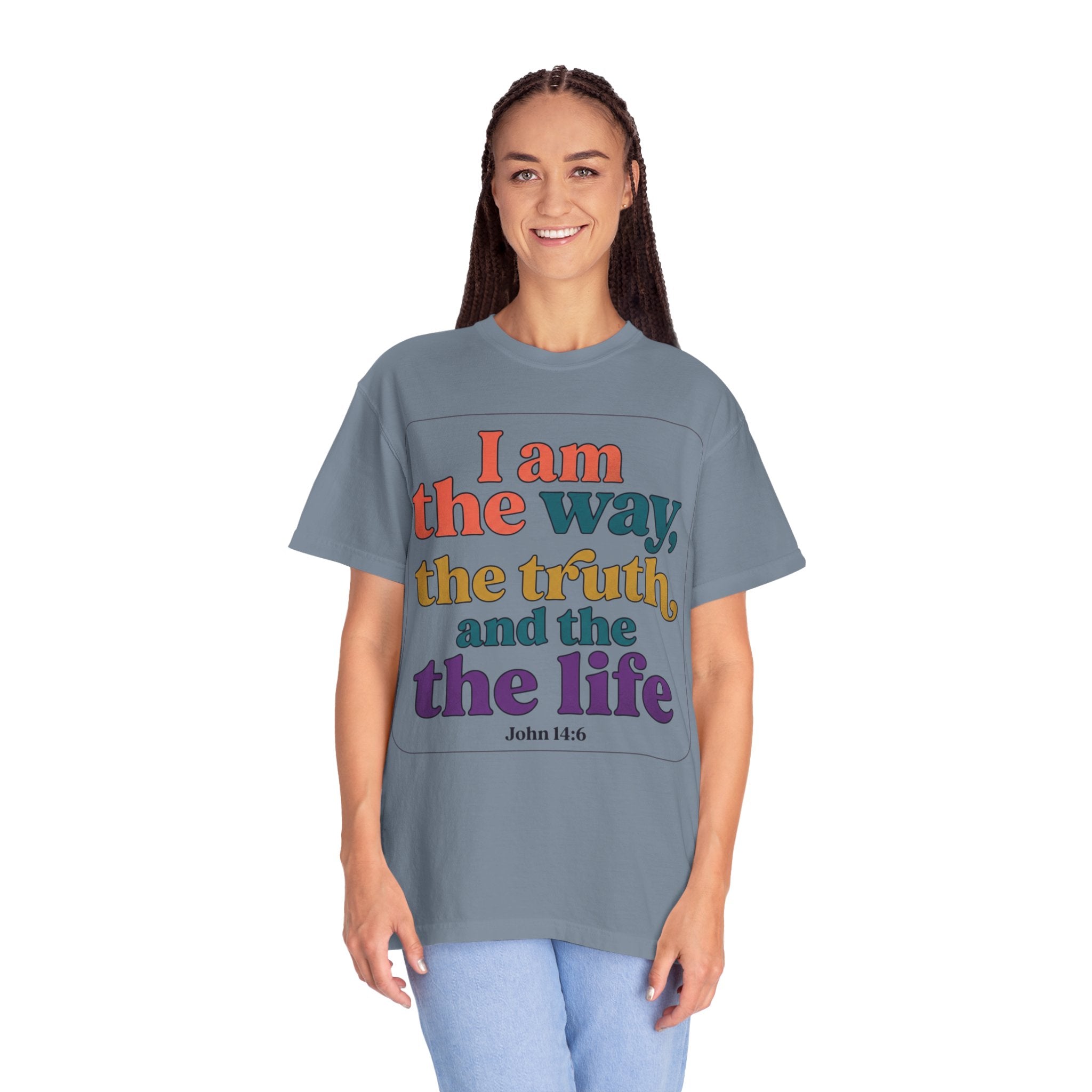Christian T-Shirt — "I Am the Way, the Truth, and the Life" Retro Scripture Tee (John 14:6)