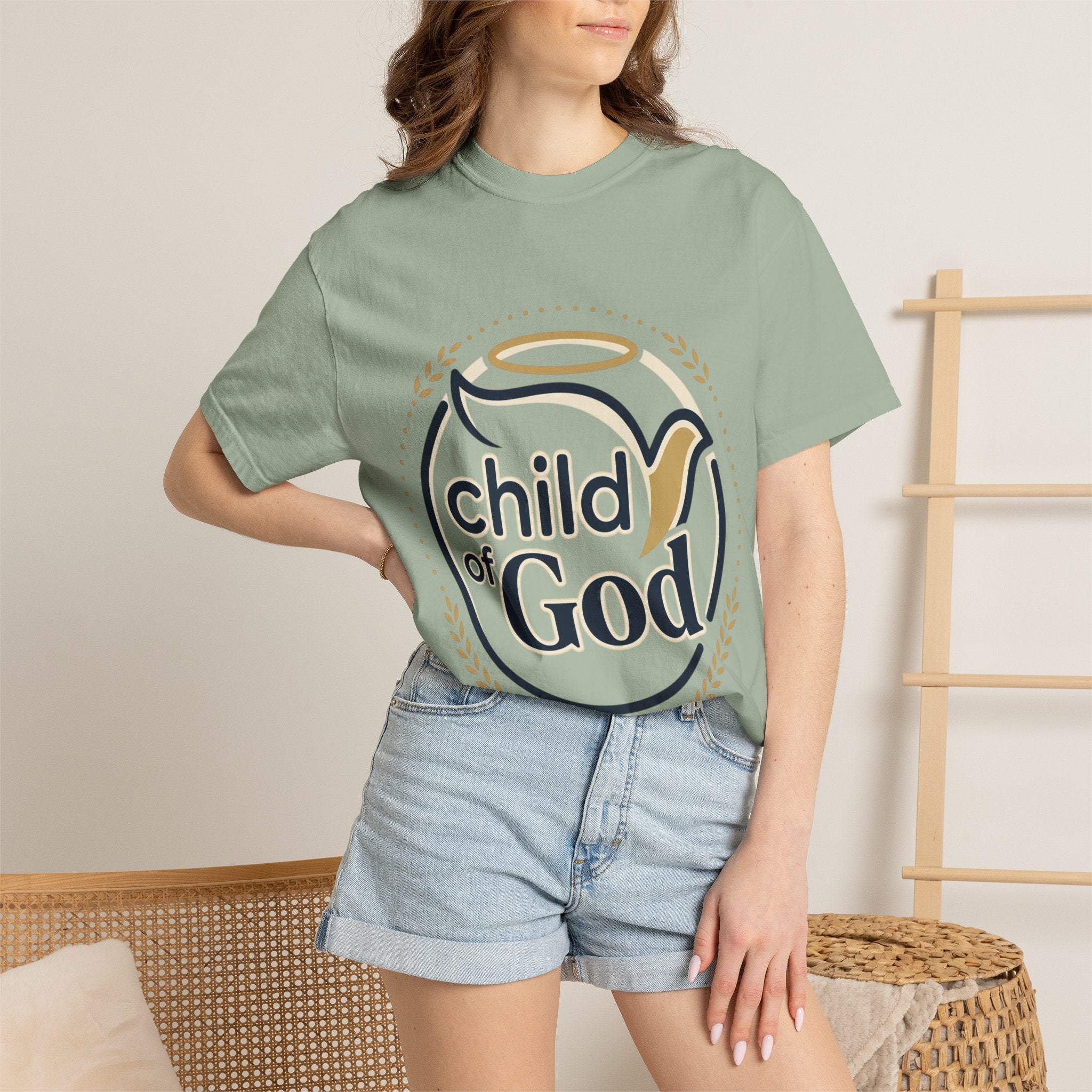 Child of God T‑Shirt — Faith Christian Tee with Dove & Halo