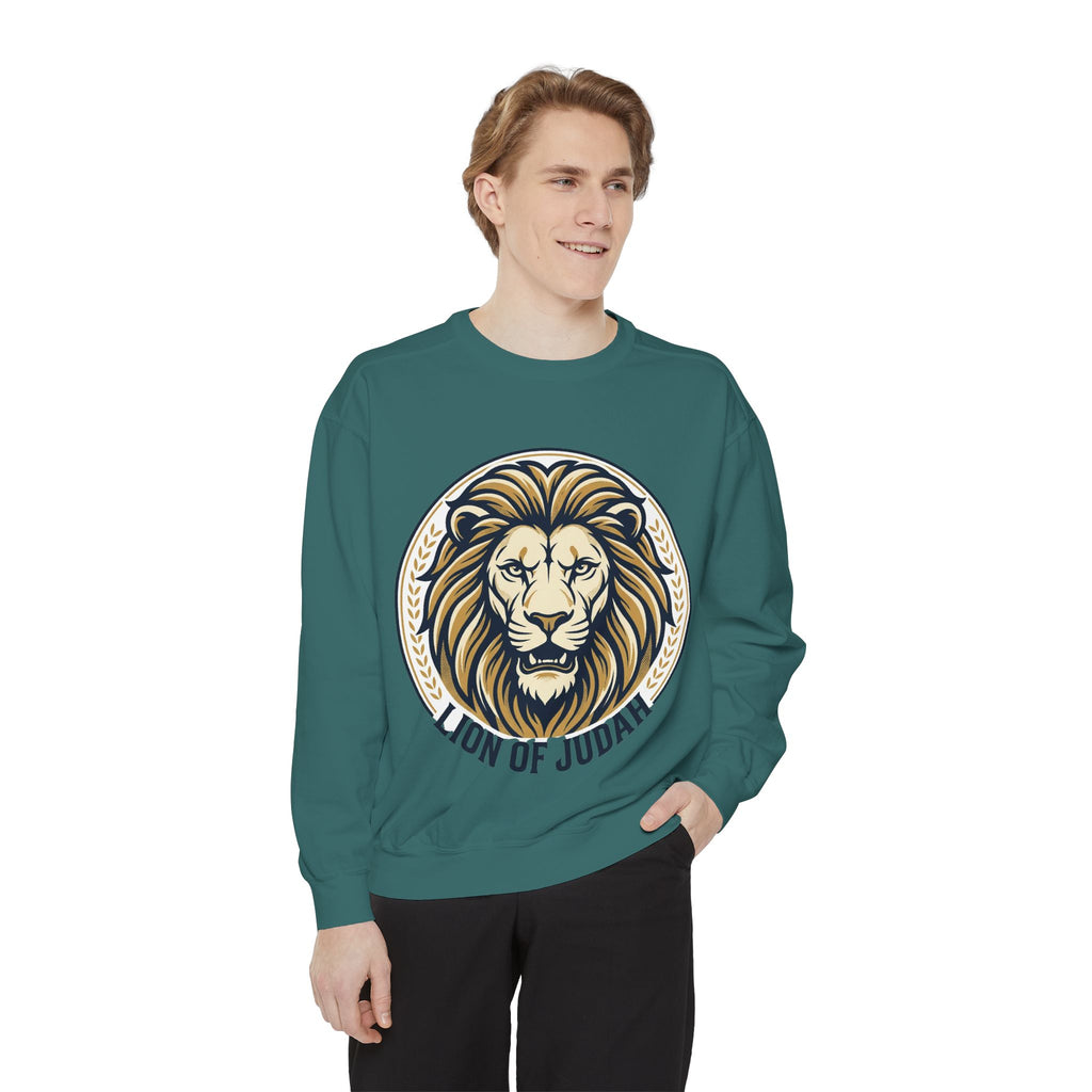 Lion of Judah Sweatshirt — Religious Lion Graphic Crewneck