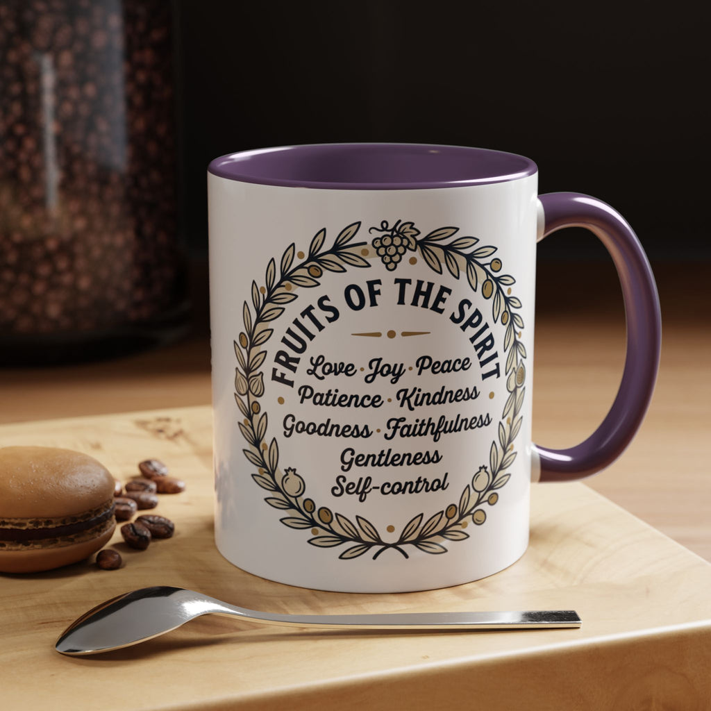 Fruits of the spirit Script Mug | Accent Coffee Mug