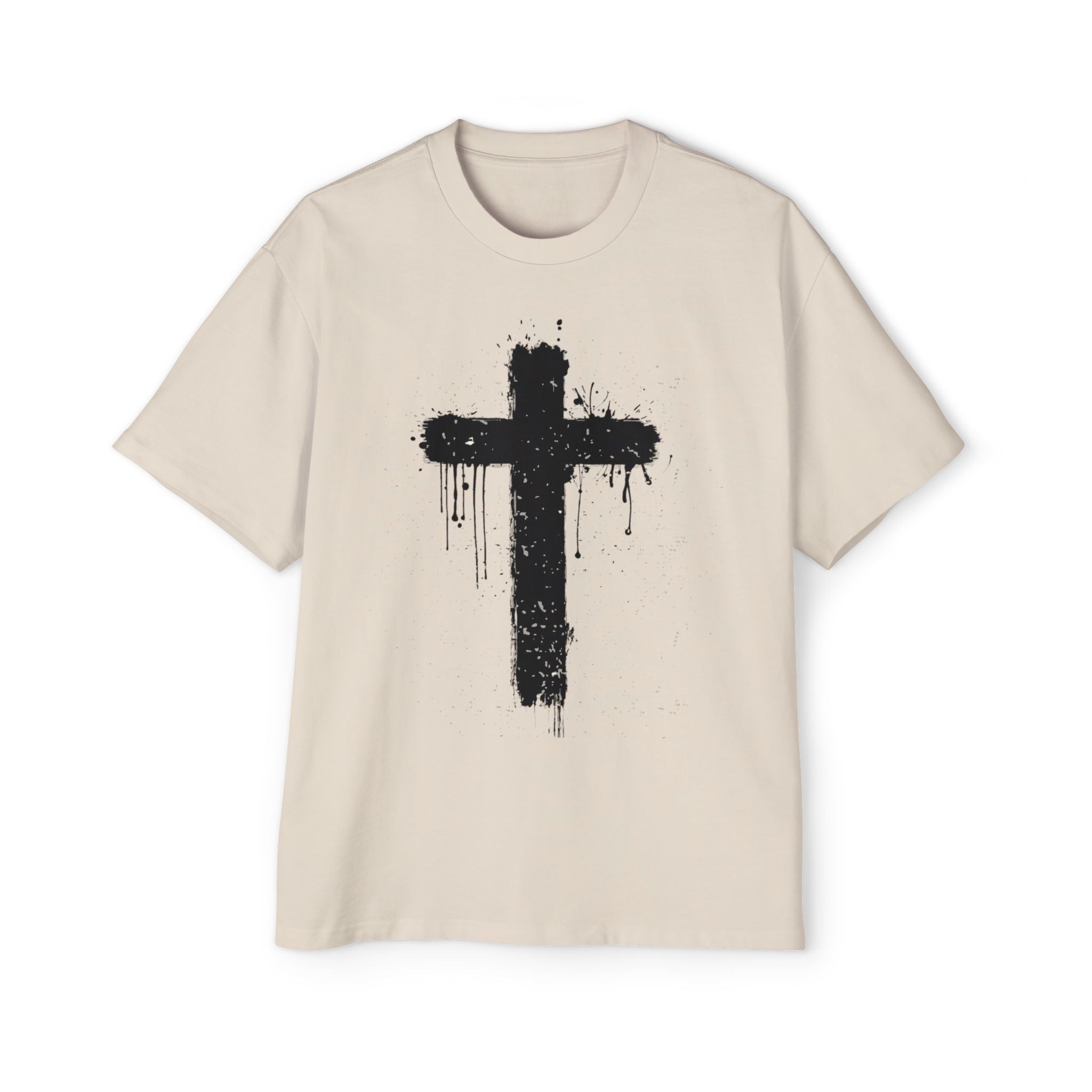 Dripping Paint Cross T-Shirt | Grunge Christian Tee