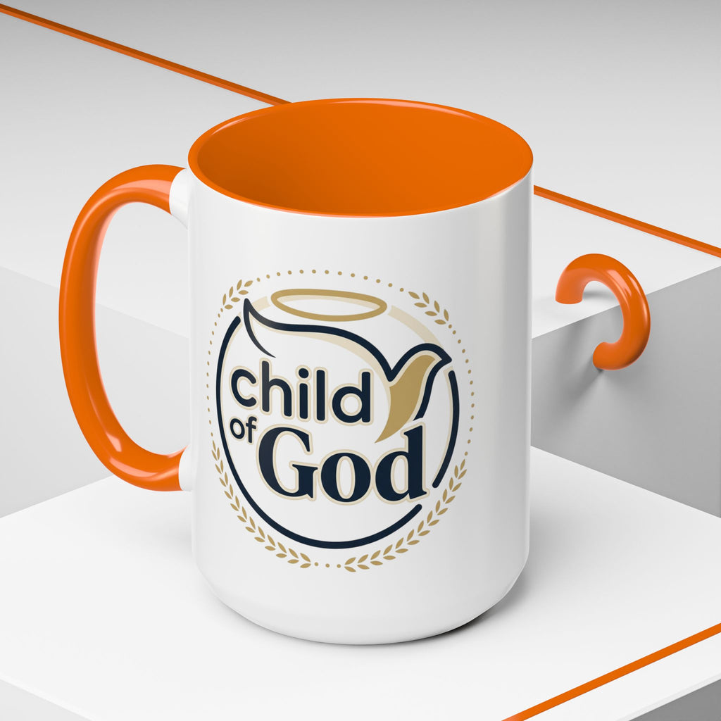 Child of God Accent Coffee Mug — 11/15 oz Christian Faith Ceramic Mug