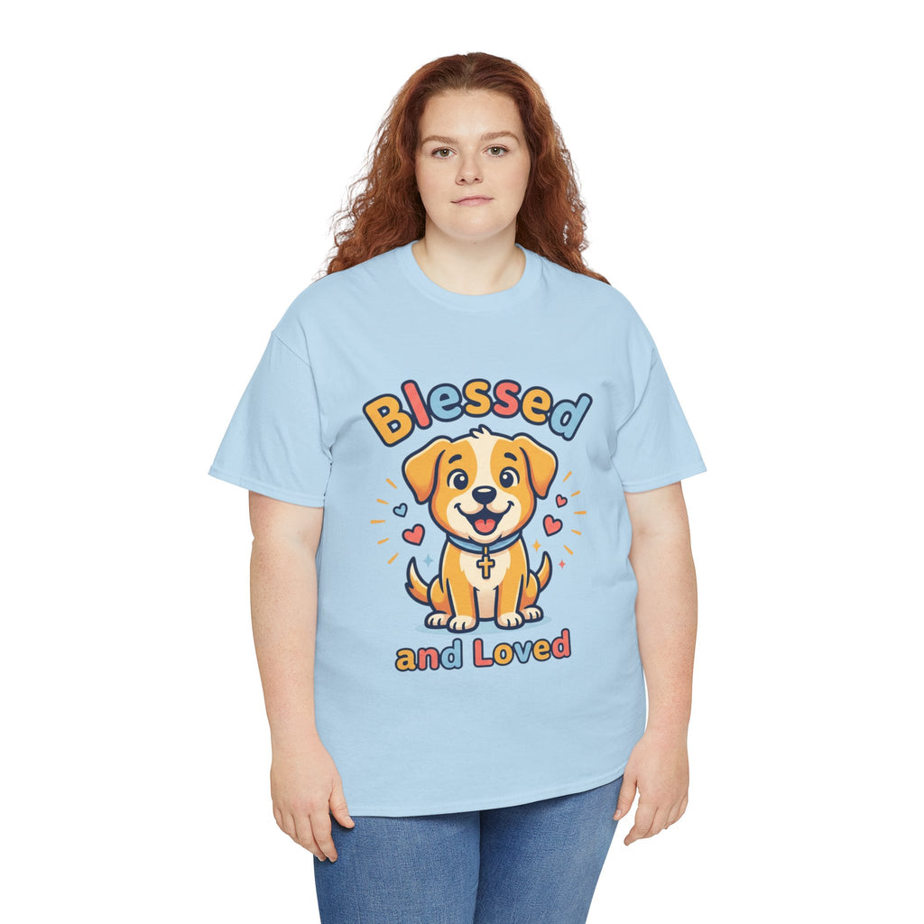 Blessed and Loved Puppy T-Shirt — Cute Dog Graphic Tee for Pet Lovers