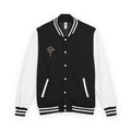 Gothic Cross Nail Emblem Letterman Jacket | Red White Varsity