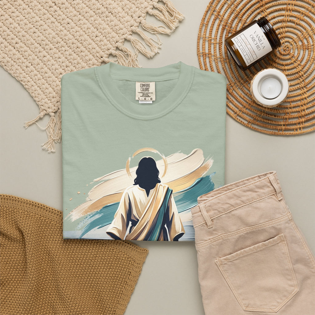 Jesus Walking on Water T-Shirt — Inspirational Christian Faith Tee