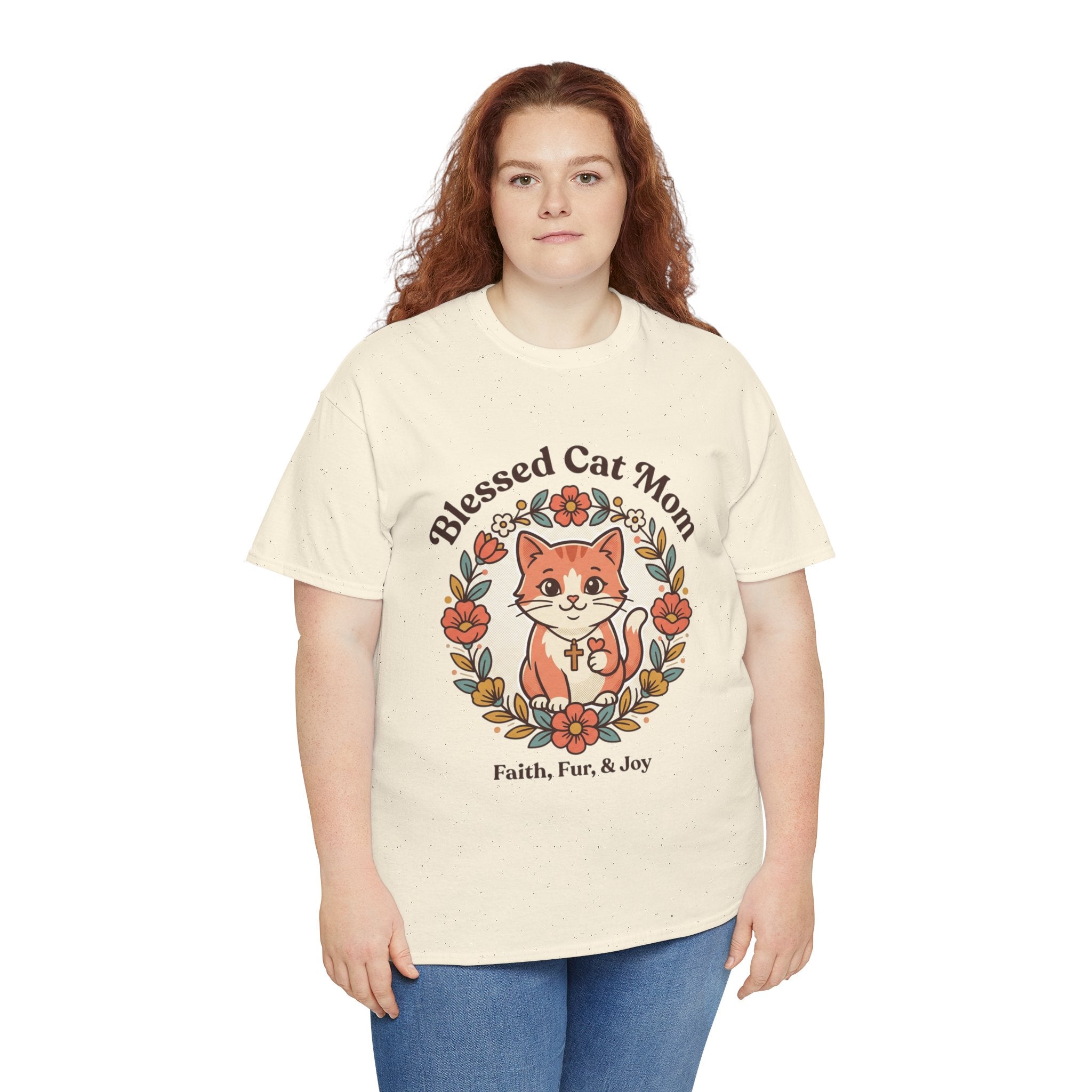 Blessed Cat Mom T-Shirt – Faith, Fur & Joy Floral Cat Mom Tee