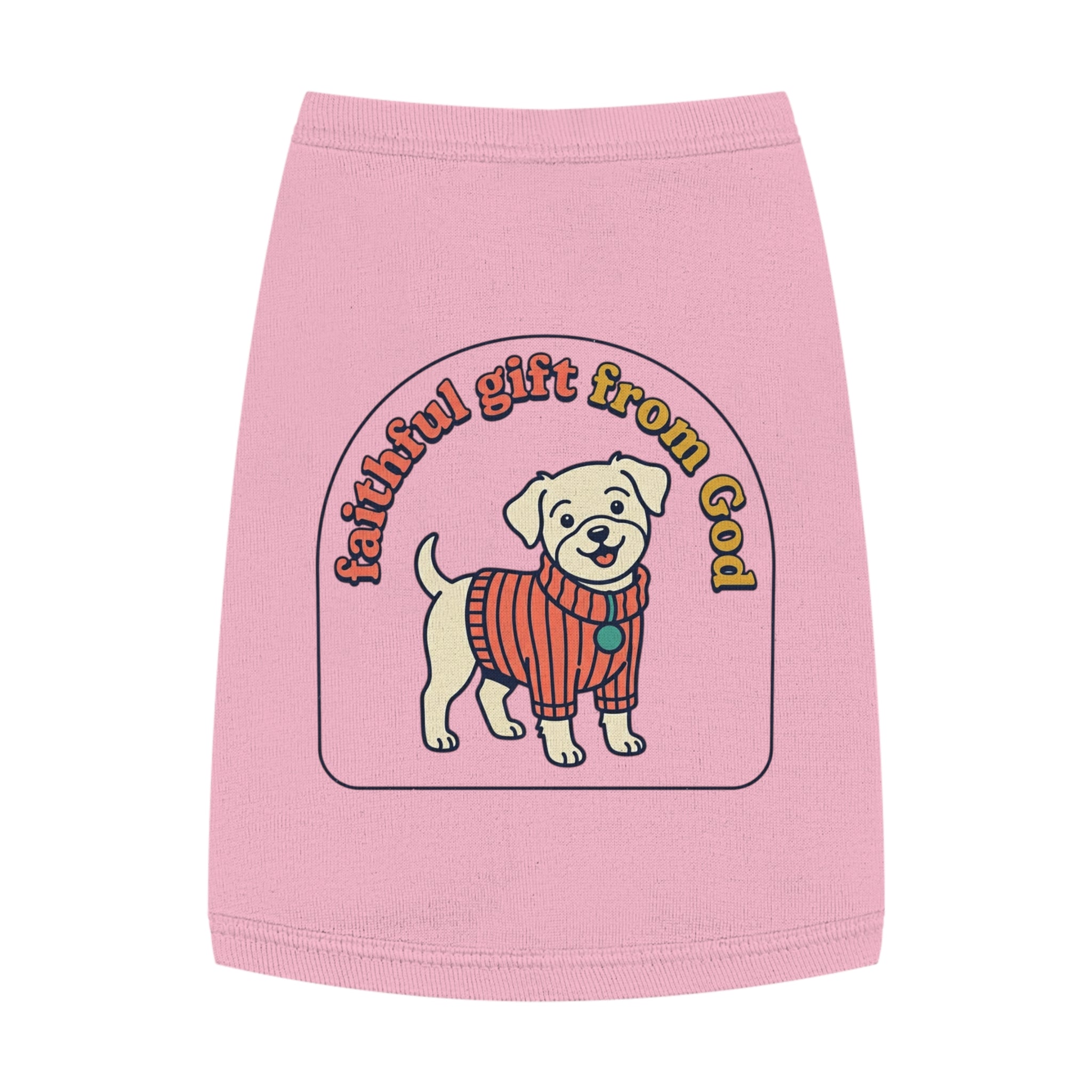 Dog Tank Top — 'Faithful Friend' Sweater-Print Pet Tee
