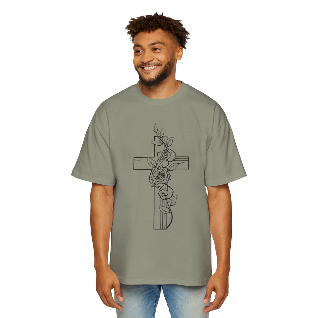 Cross and Rose| Grunge Christian Tee