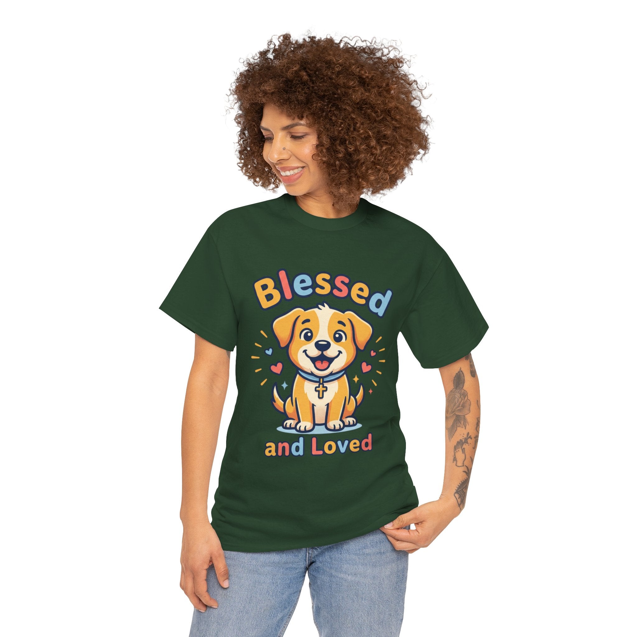 Blessed and Loved Puppy T-Shirt — Cute Dog Graphic Tee for Pet Lovers