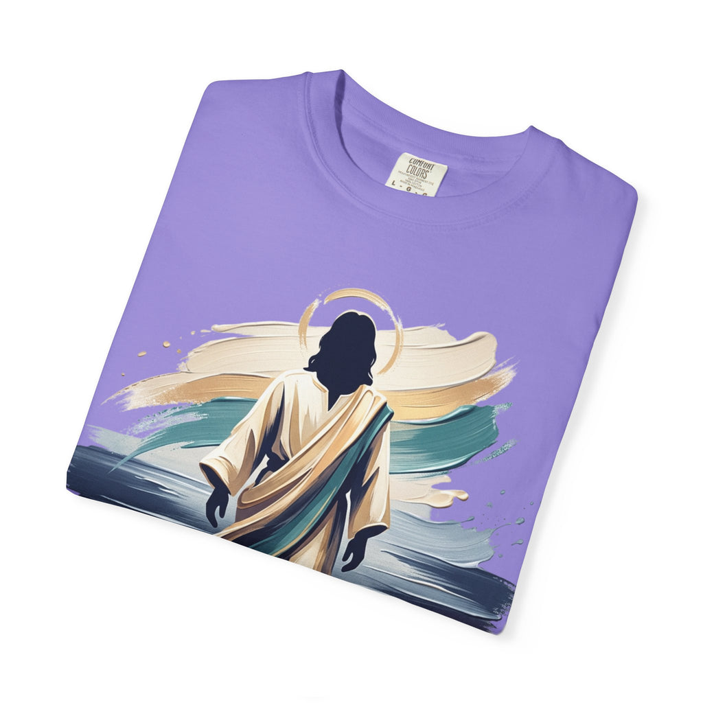 Jesus Walking on Water T-Shirt — Inspirational Christian Faith Tee