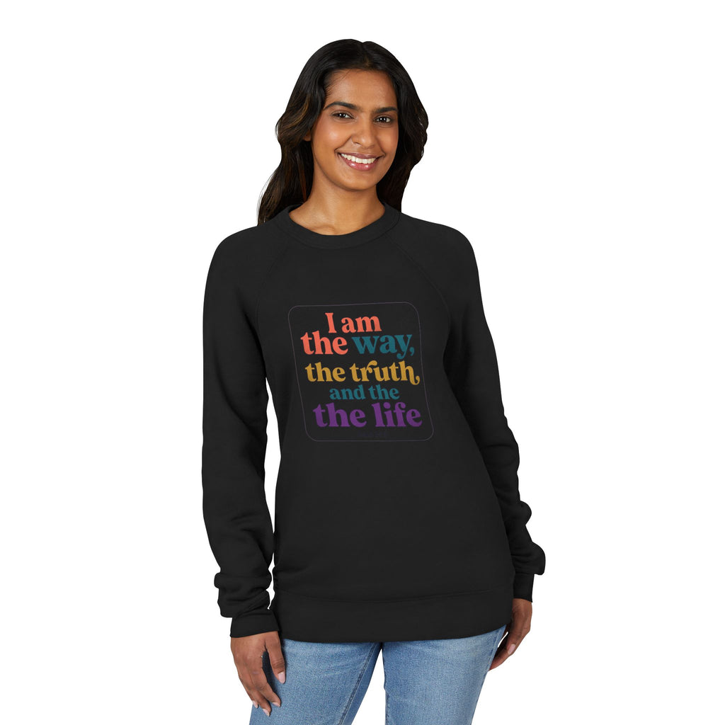 Christian Retro Rainbow Sweatshirt — "I am the way the truth and the life"