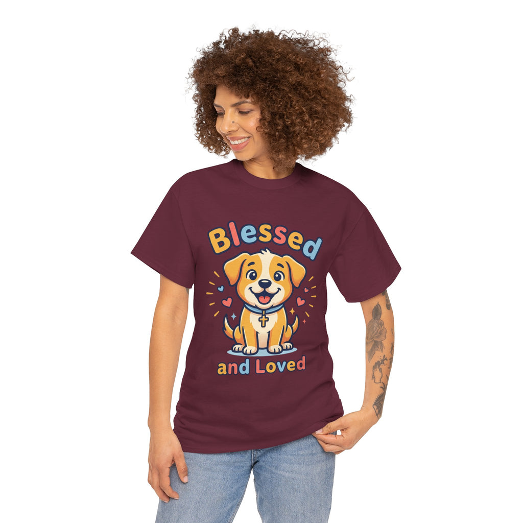 Blessed and Loved Puppy T-Shirt — Cute Dog Graphic Tee for Pet Lovers