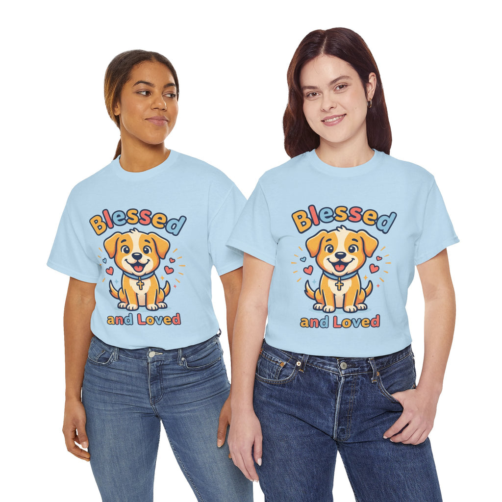 Blessed and Loved Puppy T-Shirt — Cute Dog Graphic Tee for Pet Lovers