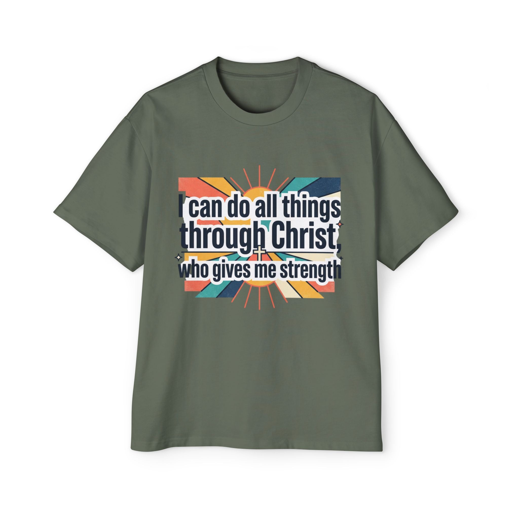 I can do all things through Christ who gives me strength T-Shirt | Grunge Christian Tee