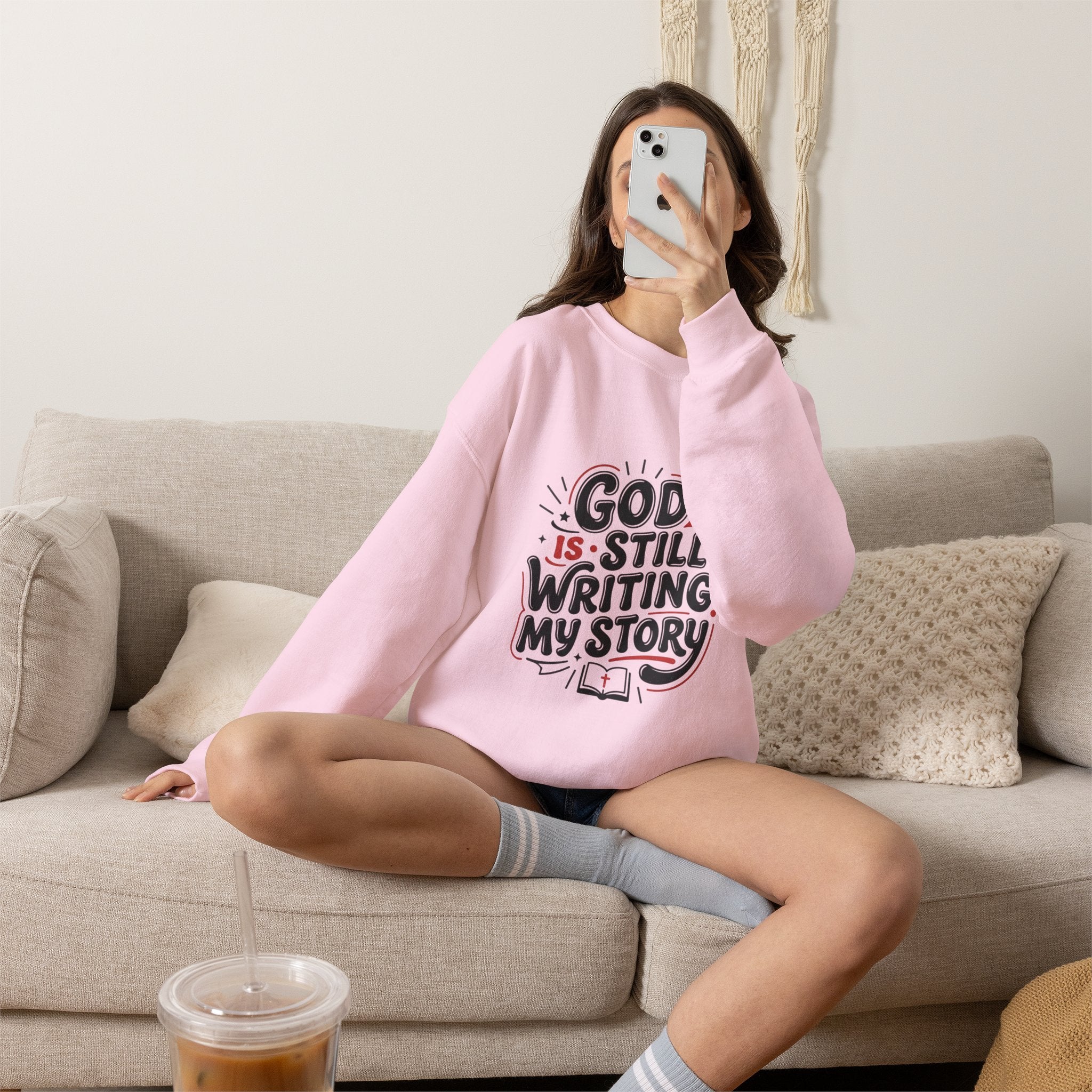 God Is Still Writing My Story Sweatshirt | Christian encouragement, groovy scripture