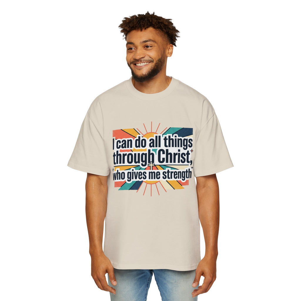 I can do all things through Christ who gives me strength T-Shirt | Grunge Christian Tee