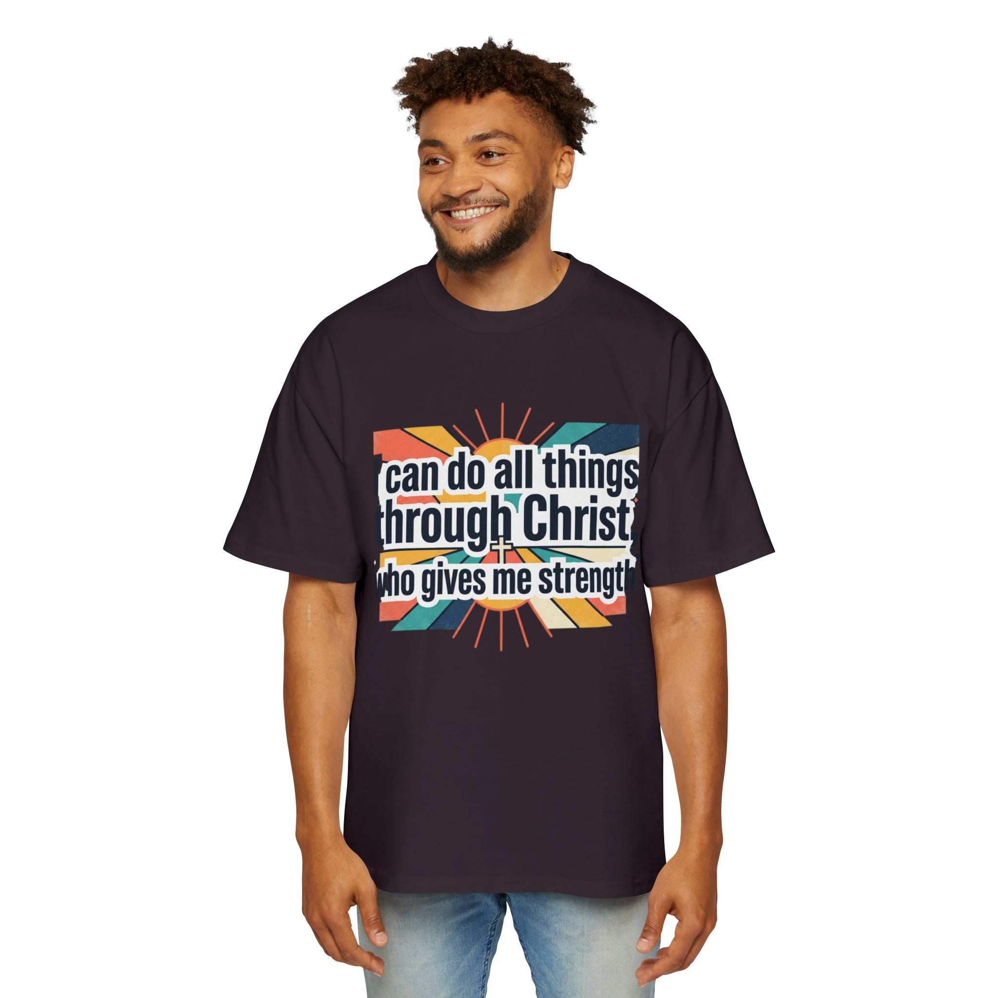 I can do all things through Christ who gives me strength T-Shirt | Grunge Christian Tee