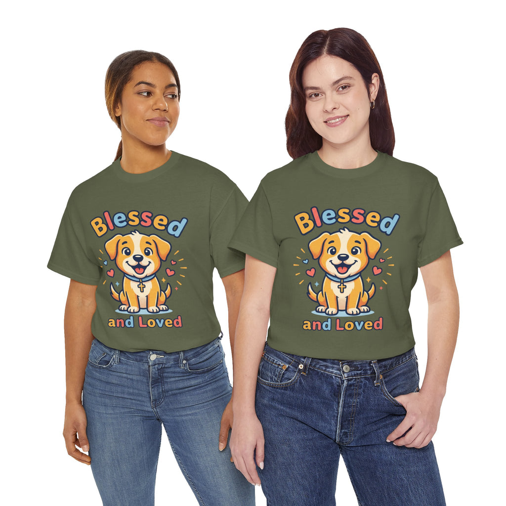 Blessed and Loved Puppy T-Shirt — Cute Dog Graphic Tee for Pet Lovers