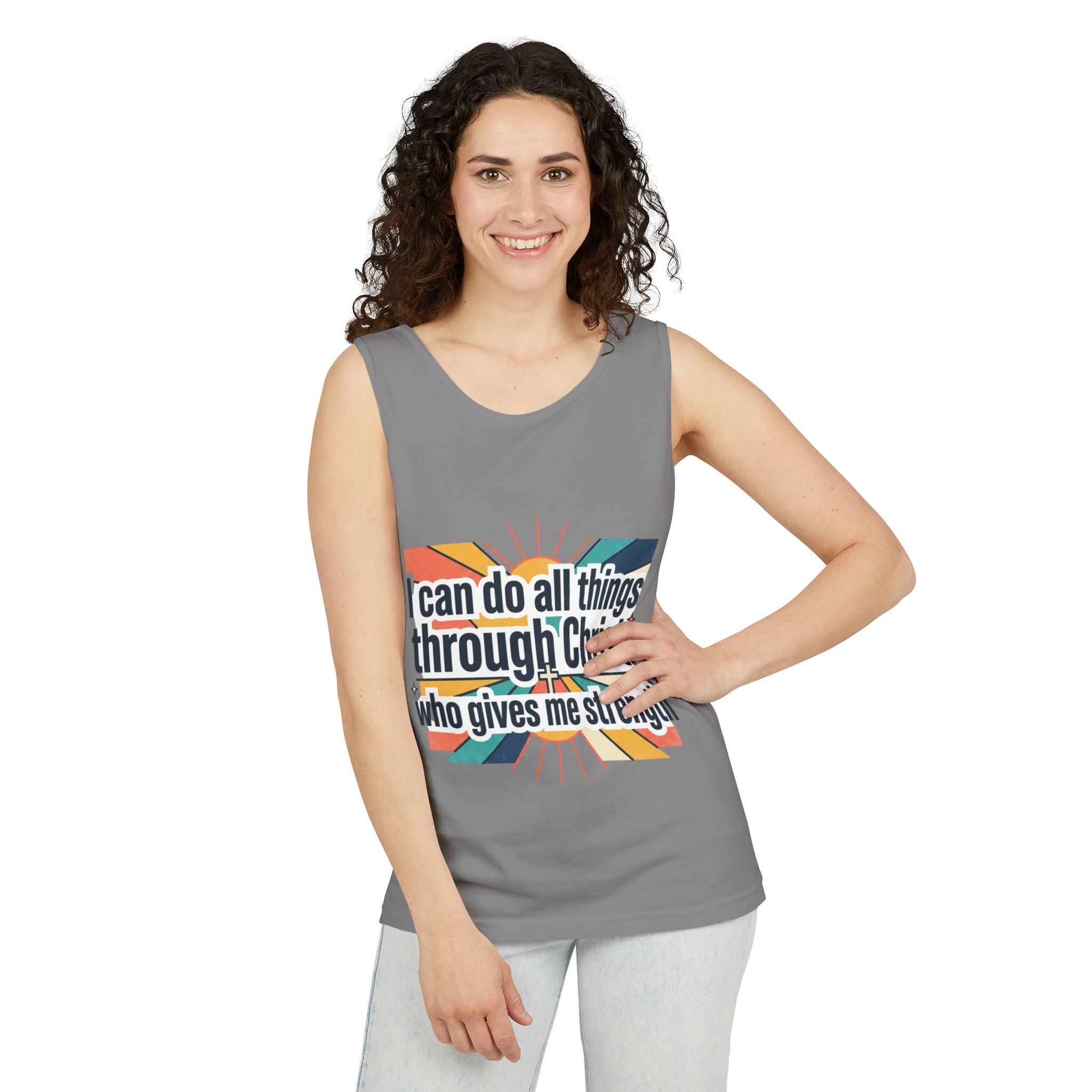 I can do all things tank top | Christian faith apparel
